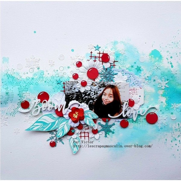 Mot "love" en Acrylique Blanc 8 x 3 cm - Scrapmouset