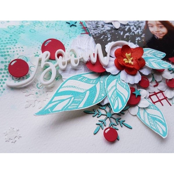 Mot "zoom" en Acrylique Blanc 10,1 x 2,9 cm - Scrapmouset