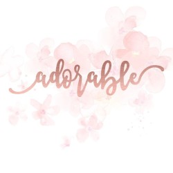 Mot "adorable" en Acrylique Rose Gold 13,5 x 3,3 cm - Scrapmouset