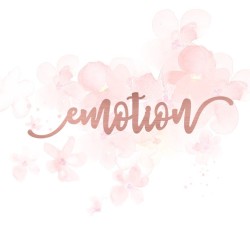 Mot "emotion" en Acrylique Rose Gold 12,3 x 2,8 cm - Scrapmouset