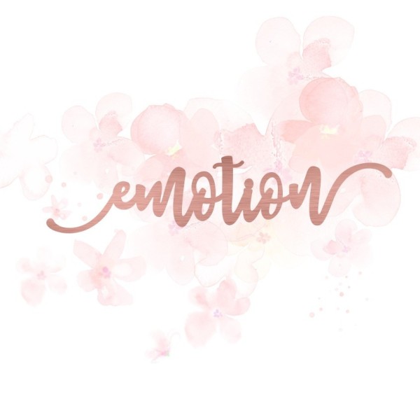 Mot "emotion" en Acrylique Rose Gold 12,3 x 2,8 cm - Scrapmouset