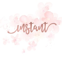Mot "instant" en Acrylique Rose Gold 11,9 x 3 cm - Scrapmouset