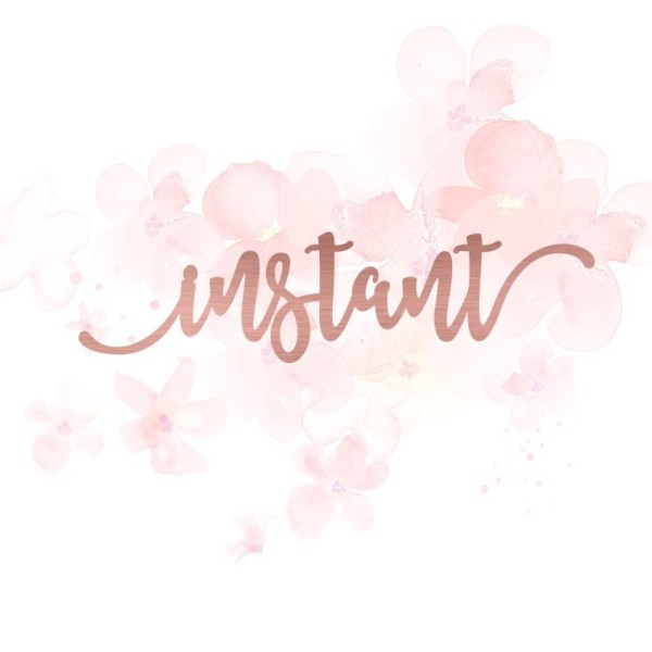Mot "instant" en Acrylique Rose Gold 11,9 x 3 cm - Scrapmouset