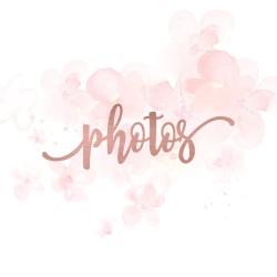 Mot "photos" en Acrylique Rose Gold 10,4 x 3,6 cm - Scrapmouset