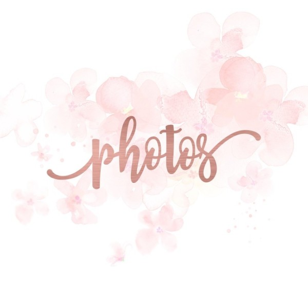 Mot "photos" en Acrylique Rose Gold 10,4 x 3,6 cm - Scrapmouset