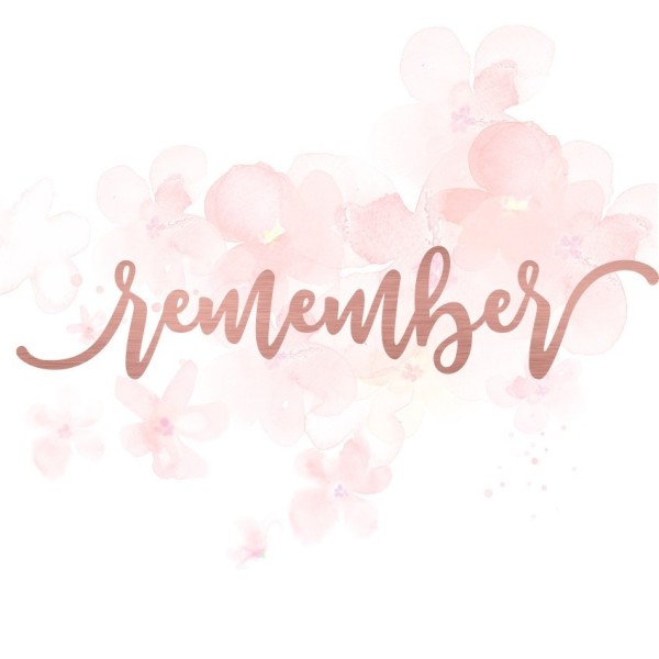 Mot "remember" en Acrylique Rose Gold 14,7 x 3 cm - Scrapmouset