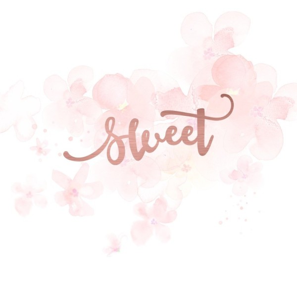 Mot "sweet" en Acrylique Rose Gold 8,6 x 3,6 cm - Scrapmouset