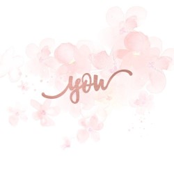 Mot "you" en Acrylique Rose Gold 7,8 x 2,9 cm - Scrapmouset