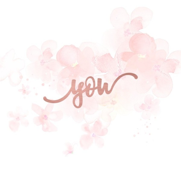 Mot "you" en Acrylique Rose Gold 7,8 x 2,9 cm - Scrapmouset