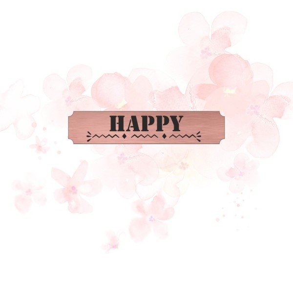 Etiquette"ensemble" en Acrylique Rose Gold 4,8 x 1 cm - Scrapmouset