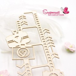 Chipboard diapositive avec petits appareils photo en carton bois - 2 - Scrapmouset