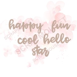 Ensemble de mots sur le thème Zen en carton bois scrapmouset