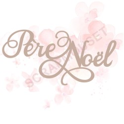 Mot père noël en carton bois pour scrapbooking