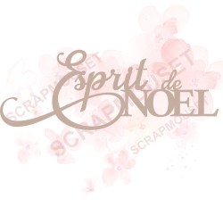 Mot esprit de noël SCRAPMOUSET pour scrapbooking