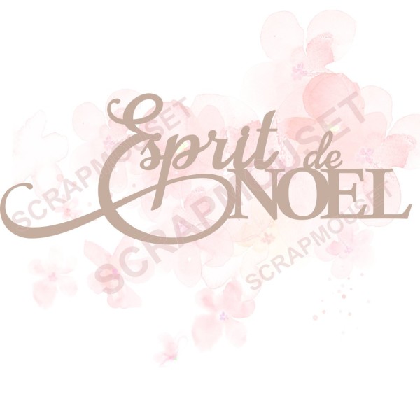 Mot esprit de noël SCRAPMOUSET pour scrapbooking