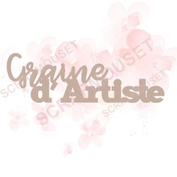 Mot Graine d'artiste en Carton bois pour scrapbooking