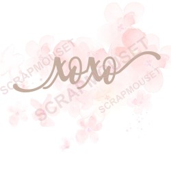 Mot xoxo en Carton bois scrapmouset