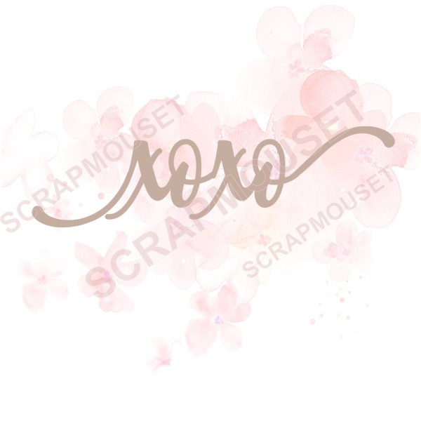 Mot xoxo en Carton bois scrapmouset