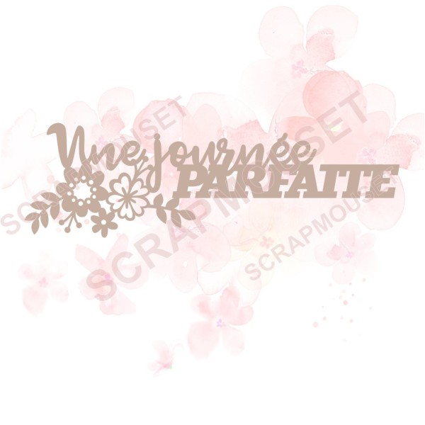 Mot une journée parfaite en carton bois scrapmouset