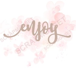 Mot "Enjoy" en carton bois 8,9 x 3,1 cm pour scrapbooking et loisirs créatifs