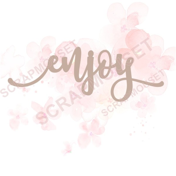 Mot "Enjoy" en carton bois 8,9 x 3,1 cm pour scrapbooking et loisirs créatifs