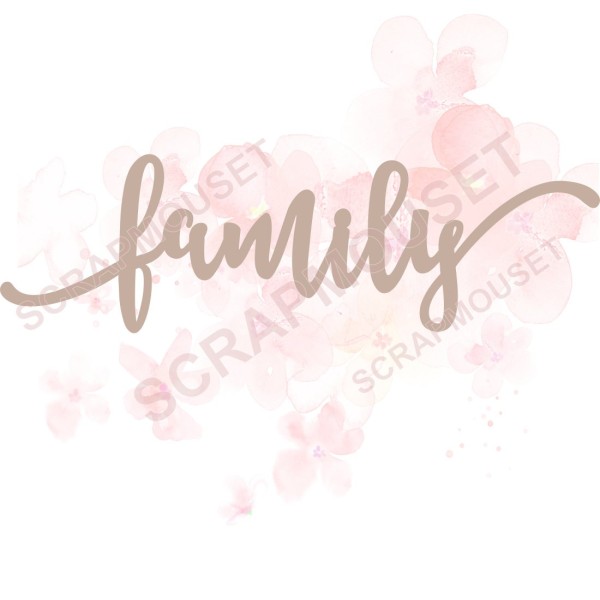 Mot Family en carton bois scrapmouset