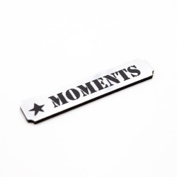 Etiquette moments en acrylique brossé scrapmouset