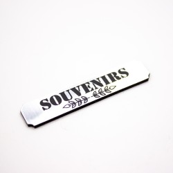 Etiquette souvenirs en Acrylique argent brossé SCRAPMOUSET