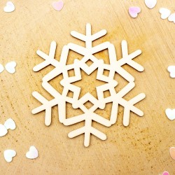 Chipboard flocon 4 en carton bois SCRAPMOUSET