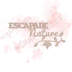 Mots en Carton bois - Escapade nature - 9.7 x 4.6 cm
