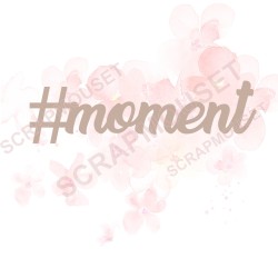 Mot en Carton bois - #moment - 6.1 x 1.7 cm