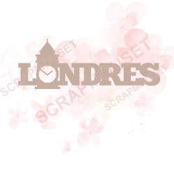 Mot en Carton bois - Londres - 7,8 x 2,8 cm