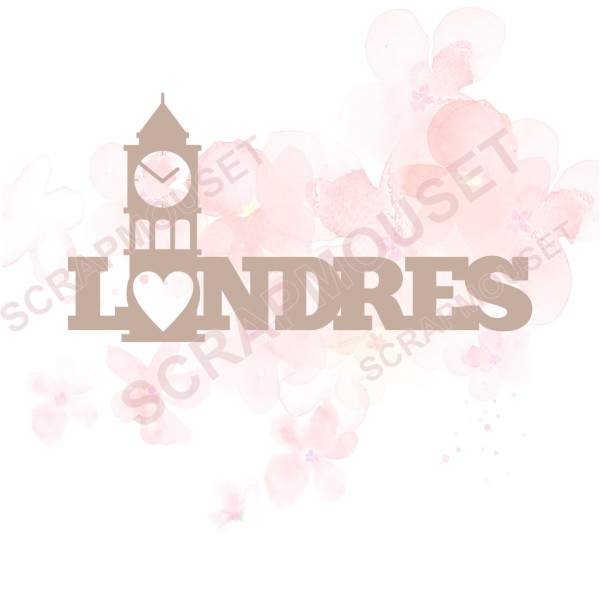 Mot en Carton bois - Londres (I'm Lovin it) - 7,8 x 4,2 cm