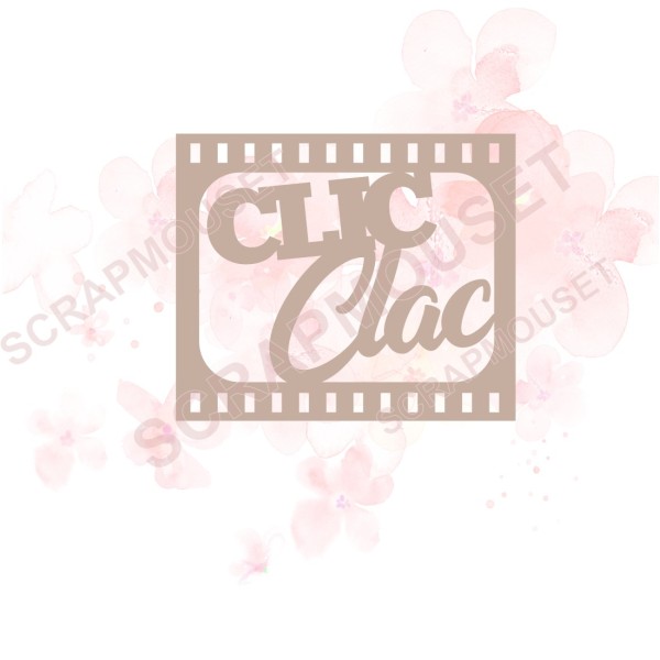 Mot Clic Clac en Carton bois -   5,4 x 4,6 cm