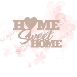 Mot Home sweet home en Carton bois -  7,5 x 4,7  cm