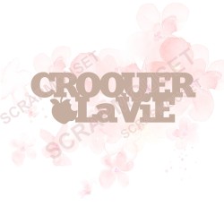 Mot Croquer la vie en Carton bois - 8,6 x 2,7  cm