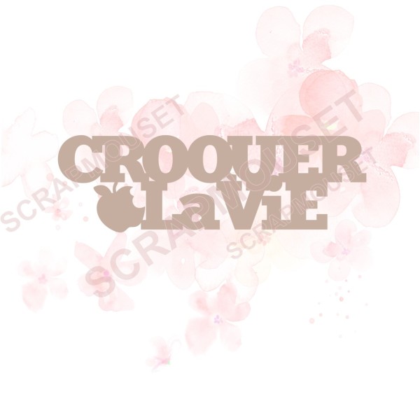 Mot Croquer la vie en Carton bois - 8,6 x 2,7  cm