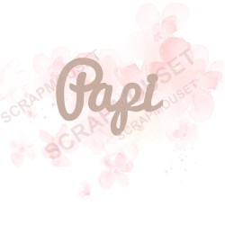Mot Papi en carton bois SCRAPMOUSET