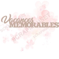 Mots en carton bois Vacances mémorables SCRAPMOUSET