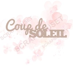 Mot Coup de soleil en carton bois SCRAPMOUSET