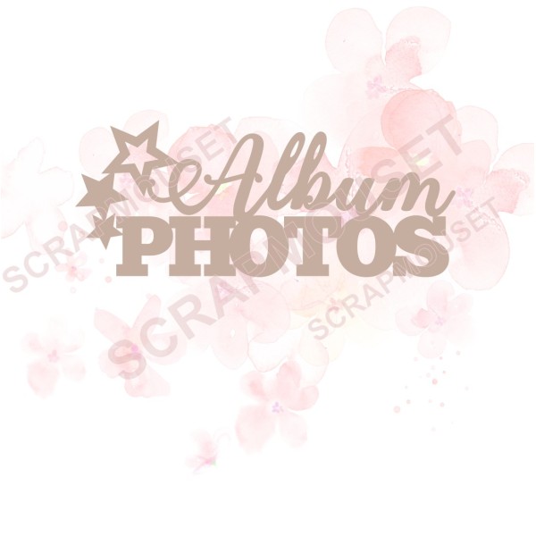 Mot Album photos en carton bois SCRAPMOUSET