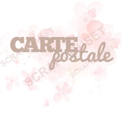Mot Carte postale en carton bois SCRAPMOUSET