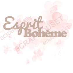 Mot Esprit boheme en carton bois SCRAPMOUSET