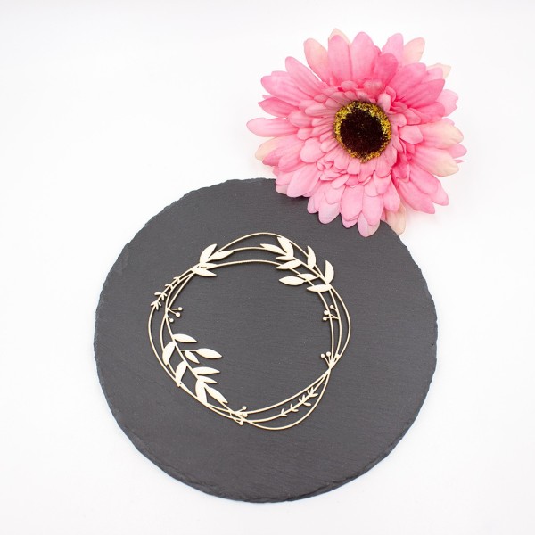 Chipboard cadre floral myliana en carton bois SCRAPMOUSET