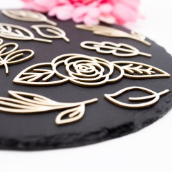 Chipboard feuillages été en carton bois SCRAPMOUSET