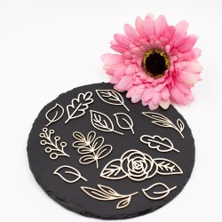 Chipboard feuillages été en carton bois SCRAPMOUSET