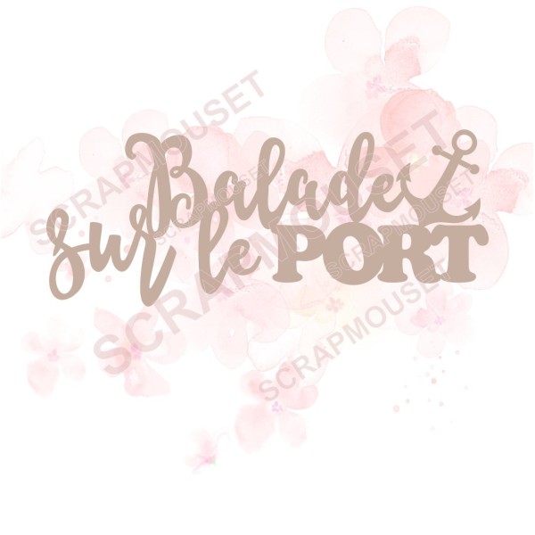 Mot Explosion de bonheur en carton bois SCRAPMOUSET