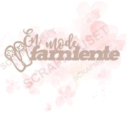 Mot En mode farniente en carton bois SCRAPMOUSET