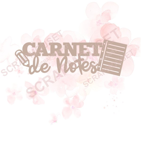 Mot Carnet de notes en carton bois SCRAPMOUSET
