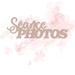 Mot Séance photos en carton bois SCRAPMOUSET